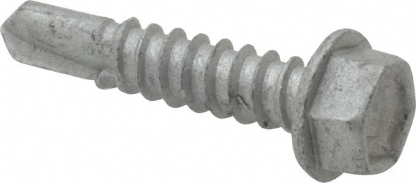 ITW Buildex 560032 #12, Hex Washer Head, Hex Drive, 1" Length Under Head, #3 Point, Self Drilling Screw Image