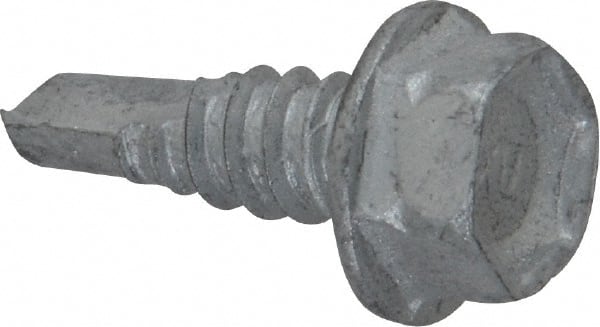ITW Buildex 560049 1/4", Hex Washer Head, Hex Drive, 3/4" Length Under Head, #3 Point, Self Drilling Screw 