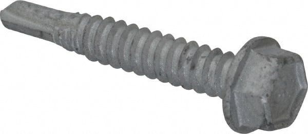 ITW Buildex 560057 1/4", Hex Washer Head, Hex Drive, 1-1/2" Length Under Head, #3 Point, Self Drilling Screw 