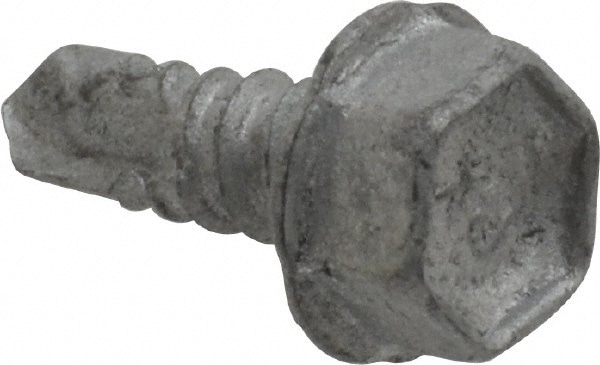 ITW Buildex 560007 #10, Hex Washer Head, Hex Drive, 1/2" Length Under Head, #3 Point, Self Drilling Screw Image