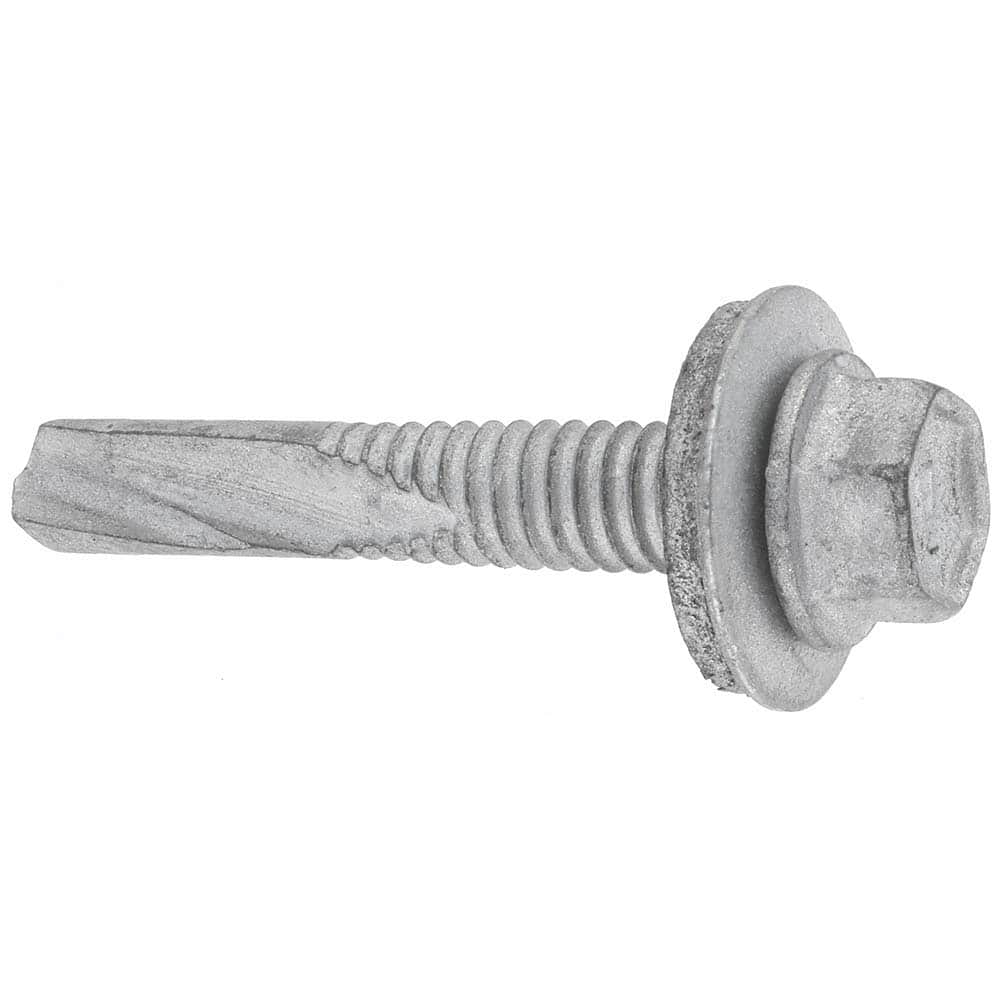 ITW Buildex 560045 #12, Hex Washer Head, Hex Drive, 1-1/4" Length Under Head, #5 Point, Self Drilling Screw 