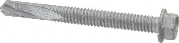 ITW Buildex 560047 #12, Hex Washer Head, Hex Drive, 2" Length Under Head, #5 Point, Self Drilling Screw 