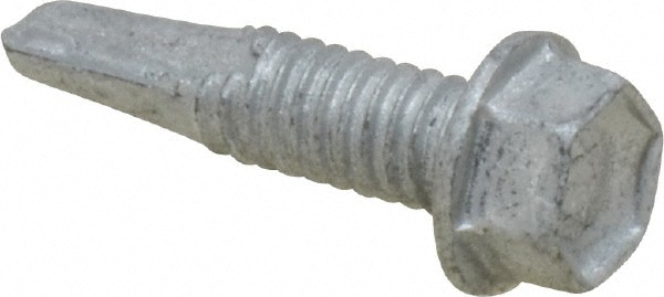 ITW Buildex 560043 #12, Hex Washer Head, Hex Drive, 7/8" Length Under Head, #4 Point, Self Drilling Screw Image