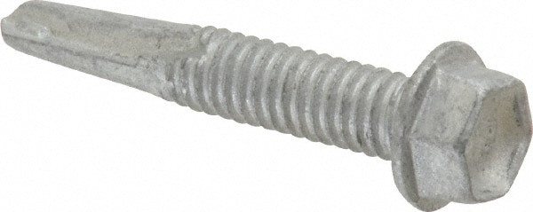 ITW Buildex 560044 #12, Hex Washer Head, Hex Drive, 1-1/4" Length Under Head, #4.5 Point, Self Drilling Screw Image