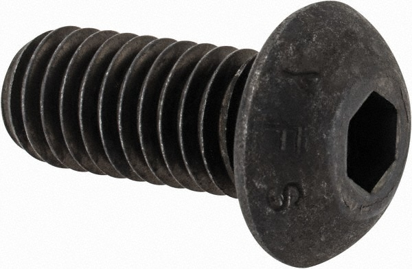 Value Collection - Button Socket Cap Screw: 7/16-14 x 1, Alloy Steel, Black  Oxide Coated - 04084653 - MSC Industrial Supply