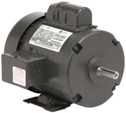 Capacitor Start AC Motor: TEFC Enclosure - Rigid Mount, 1/2 hp