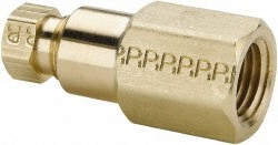 Compression Tube Connector: 1/8" Thread, Compression x FNPT