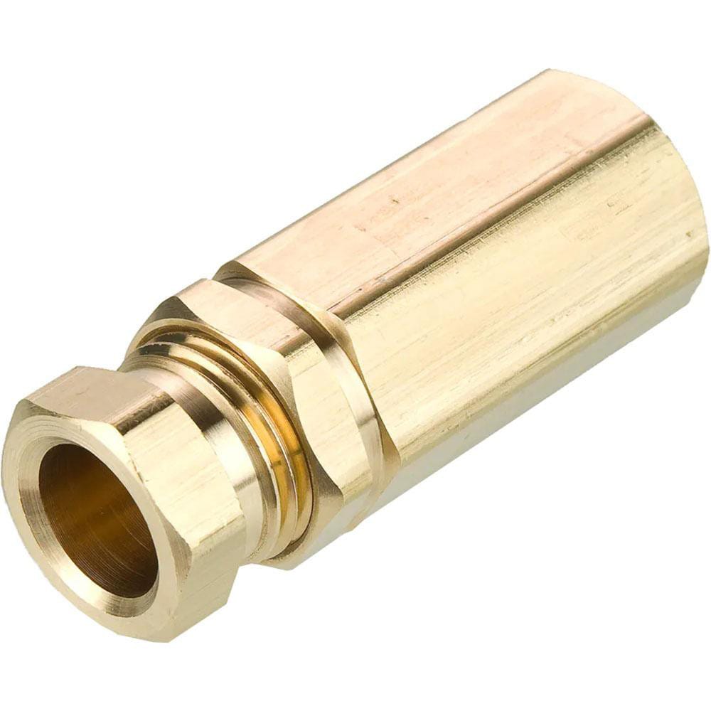 Compression Tube Connector: 1/4" Thread, Compression x FNPT