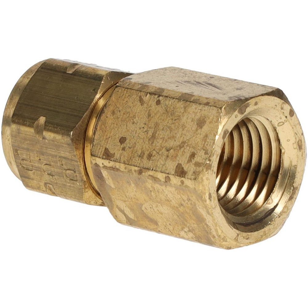 Compression Tube Connector: 1/4-18" Thread, Compression x FNPT