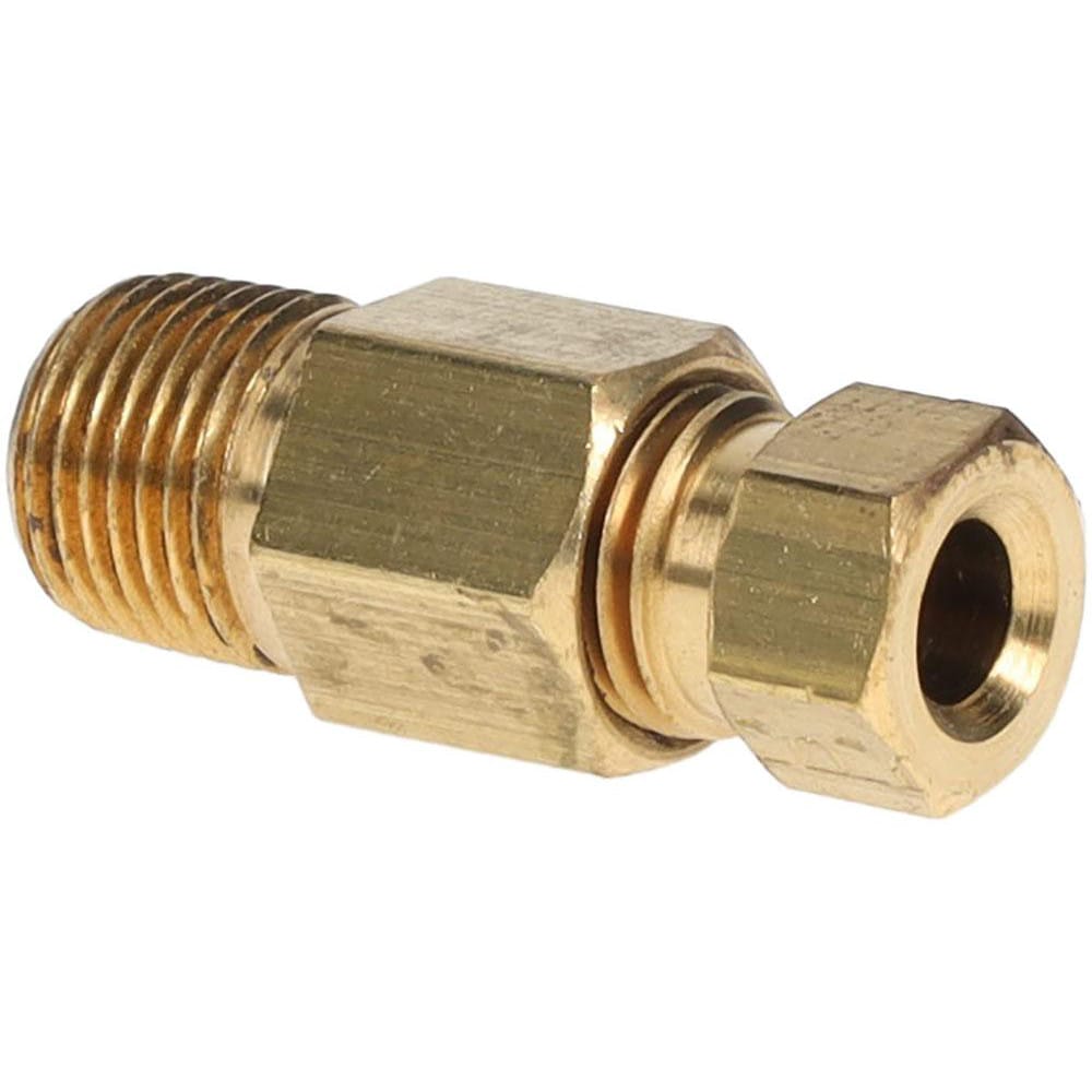 Compression Tube Connector: 1/8" Thread, Compression x MNPT