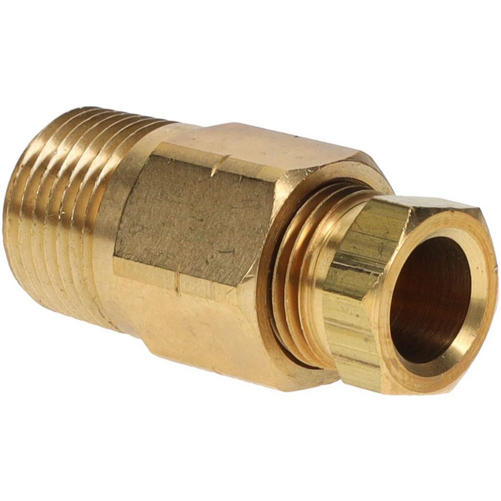 Compression Tube Connector: 3/8" Thread, Compression x MNPT