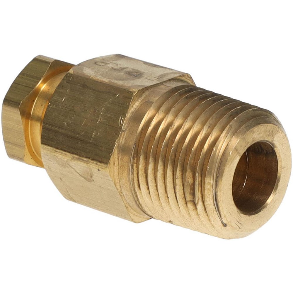 Compression Tube Connector: 1/2" Thread, Compression x MNPT
