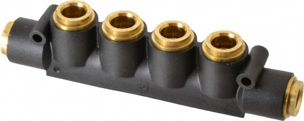 thumbnail image 2 of SMC KM12-07-35-6 Push-To-Connect Tubing Manifold - 2 Inlets 1/4 NPT, 6 Outlets 1/4 Tube 2 of 4