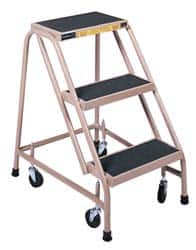 Gillis F3N1 Steel Rolling Ladder: 3 Step, 30" Base 