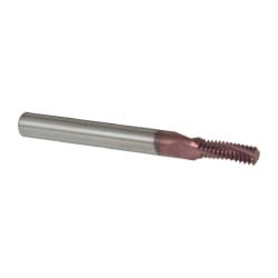 Helical Flute Thread Mill: 5/16-24, Internal, 3 Flute, 1/4" Shank Dia, Solid Carbide