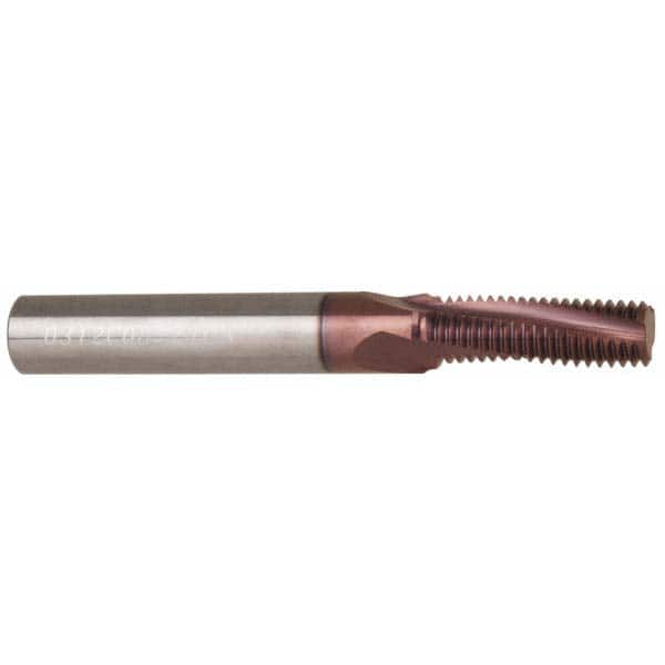 Helical Flute Thread Mill: 9/16-24 to 5/8-24, Internal, 3 Flute, 5/16" Shank Dia, Solid Carbide