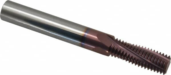 Helical Flute Thread Mill: 1-1/8-18 to 1-5/8-18, 9/16-18 & 5/8-18, Internal, 4 Flute, 3/8" Shank Dia, Solid Carbide