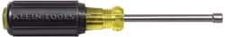 Klein Tools 618-1/4M Nut Driver: 1/4" Drive, Hollow Shaft, Cushion Grip Handle, 21-3/4" OAL 