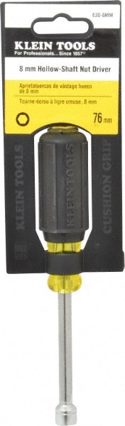 Electronic Nut Driver: Hollow Shaft, Cushion Grip Handle, 6-3/4" OAL