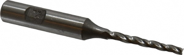 Made in USA KK-205 Tapered End Mill: 0.5 ° per Side, 1/8" Small Dia, 1-1/4" LOC, 3 Flutes, High Speed Steel, Square End Image