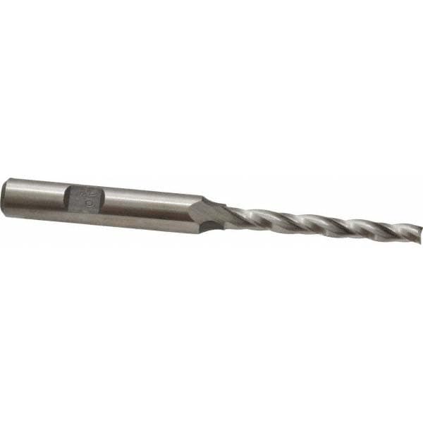 Made in USA KK-307 Tapered End Mill: 0.5 ° per Side, 3/16" Small Dia, 1-3/4" LOC, 3 Flutes, High Speed Steel, Square End Image