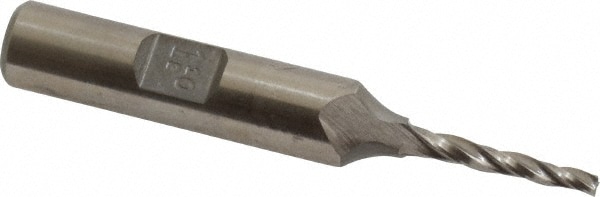 Made in USA KX-103 Tapered End Mill: 1.5 ° per Side, 3/32" Small Dia, 3/4" LOC, 3 Flutes, High Speed Steel, Square End Image