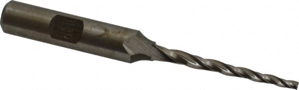 Made in USA KX-106 Tapered End Mill: 1.5 ° per Side, 3/32" Small Dia, 1-1/2" LOC, 3 Flutes, High Speed Steel, Square End Image