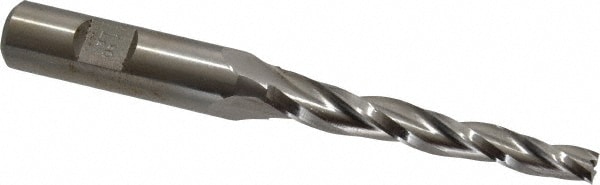 Made in USA KX-409 Tapered End Mill: 1.5 ° per Side, 1/4" Small Dia, 2-1/4" LOC, 3 Flutes, High Speed Steel, Square End Image