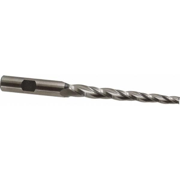 Made in USA KX-413 Tapered End Mill: 1.5 ° per Side, 1/4" Small Dia, 3-1/4" LOC, 3 Flutes, High Speed Steel, Square End Image