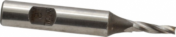 Made in USA L-202 Tapered End Mill: 2 &deg; per Side, 1/8" Small Dia, 1/2" LOC, 3 Flutes, High Speed Steel, Square End Image