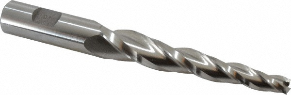 Made in USA M-616 Tapered End Mill: 3 &deg; per Side, 3/8" Small Dia, 4" LOC, 3 Flutes, High Speed Steel, Square End Image