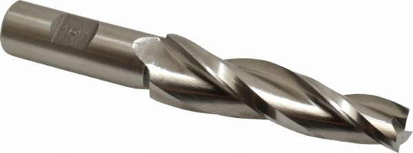 Made in USA M-1013 Tapered End Mill: 3 &deg; per Side, 5/8" Small Dia, 3-1/4" LOC, 3 Flutes, High Speed Steel, Square End Image