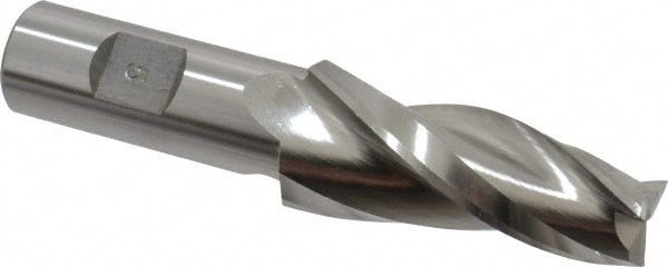 Made in USA O-1009 Tapered End Mill: 5 ° per Side, 5/8" Small Dia, 2-1/4" LOC, 3 Flutes, High Speed Steel, Square End Image