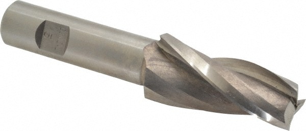 Made in USA O-1209 Tapered End Mill: 5 ° per Side, 3/4" Small Dia, 2-1/4" LOC, 3 Flutes, High Speed Steel, Square End Image