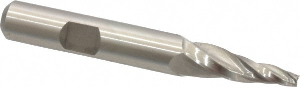 Made in USA R-204 Tapered End Mill: 7 ° per Side, 1/8" Small Dia, 1" LOC, 3 Flutes, High Speed Steel, Square End Image