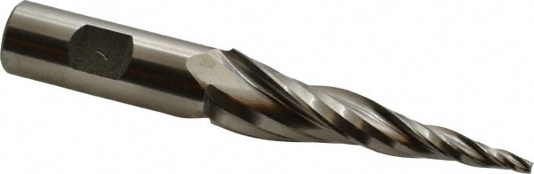 Made in USA R-212 Tapered End Mill: 7 ° per Side, 1/8" Small Dia, 3" LOC, 3 Flutes, High Speed Steel, Square End Image