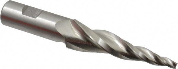 Made in USA R-312 Tapered End Mill: 7 ° per Side, 3/16" Small Dia, 3" LOC, 3 Flutes, High Speed Steel, Square End Image