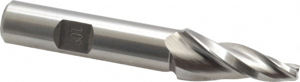 Made in USA T-305 Tapered End Mill: 10 ° per Side, 3/16" Small Dia, 1-1/4" LOC, 3 Flutes, High Speed Steel, Square End Image