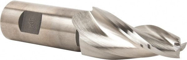 Made in USA T-809 Tapered End Mill: 10 ° per Side, 1/2" Small Dia, 2-1/4" LOC, 3 Flutes, High Speed Steel, Square End Image