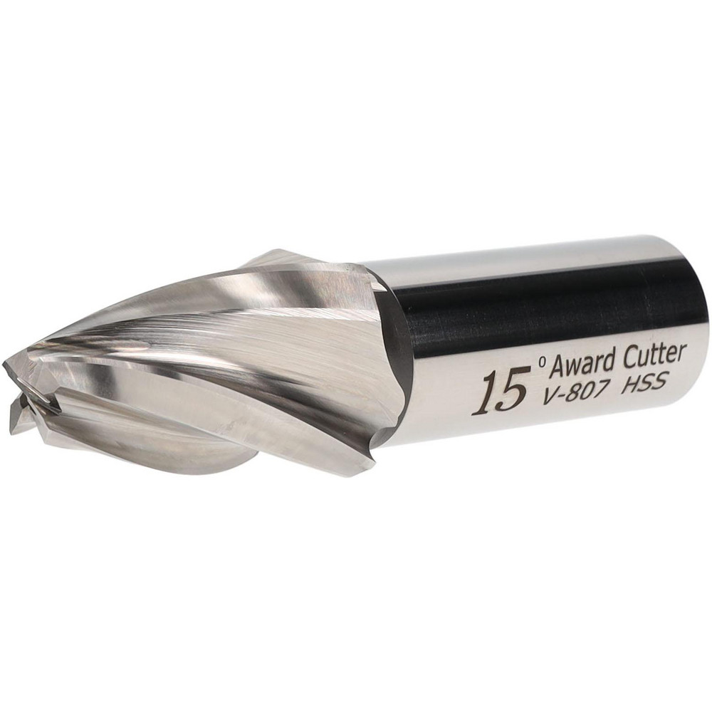 Made in USA Tapered End Mill 15 deg Angle per Side, 1/2" Small Dia