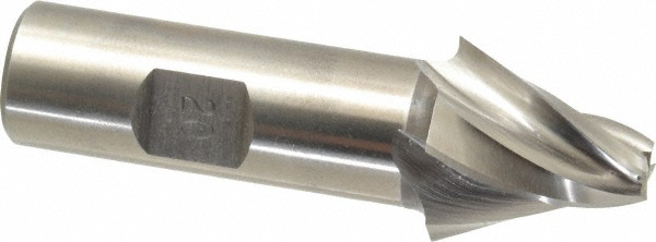 Made in USA W-504 Tapered End Mill: 20 &deg; per Side, 5/16" Small Dia, 1" LOC, 4 Flutes, High Speed Steel, Square End Image