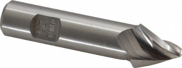 Made in USA X-202 Tapered End Mill: 25 ° per Side, 1/8" Small Dia, 1/2" LOC, 3 Flutes, High Speed Steel, Square End Image