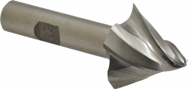 Made in USA Z-204 Tapered End Mill: 30 ° per Side, 1/8" Small Dia, 1" LOC, 4 Flutes, High Speed Steel, Square End Image