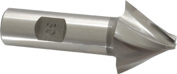 Made in USA Z-404 Tapered End Mill: 30 ° per Side, 1/4" Small Dia, 1" LOC, 4 Flutes, High Speed Steel, Square End Image