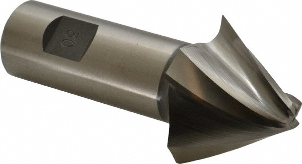 Made in USA Z-605 Tapered End Mill: 30 ° per Side, 3/8" Small Dia, 1-1/4" LOC, 4 Flutes, High Speed Steel, Square End Image