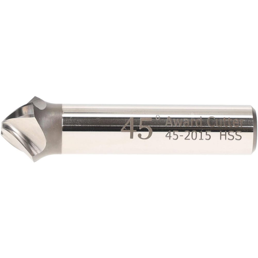 Made in USA - Tapered End Mill: 45 ° per Side, 1/8″ Small Dia, 5