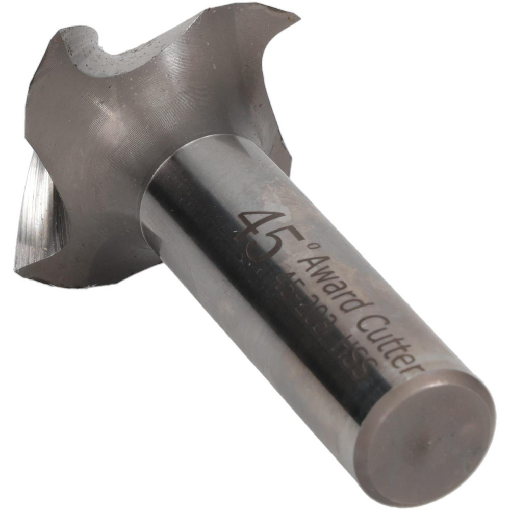 Made in USA - Tapered End Mill: 45 deg Angle per Side, 1/8