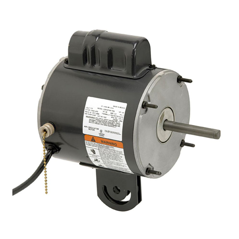 Single Phase Permanent Split Capacitor (PSC) AC Motor: TEAO Enclosure - Yoke Mount, 1/2 hp, 115V