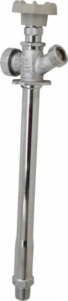 B&K Mueller 104-827HC 1/2" Pipe, 10" Long Shank, Chrome Plated Brass Antisiphon Frostfree Sillcock 