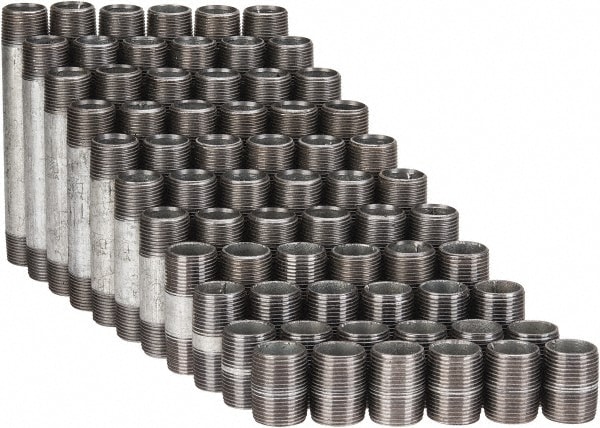 66 Piece, 3/4" Pipe, Galvanized Pipe Nipple Set